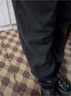 米度丽孕妇裤春秋外穿冬季加厚保暖孕妇装秋冬长裤孕妇裤子宽松 樱花绒款-活性黑 XL码（建议：120-150斤） 实拍图