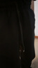 浪莎运动裤女秋冬季高腰加绒卫裤宽松显瘦休闲裤子女时尚黑色束脚裤女 黑色 -冬季加绒款 XL (适合121-135斤) 实拍图