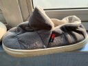 酷趣（Coqui）经典舒适毛绒加厚保暖包跟棉拖鞋男款 深灰44-45 CQ8228 晒单实拍图