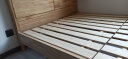 意米之恋实木床多功能北欧双人床厚板带夜灯储物床 框架款 1.35m*2m JX-10 实拍图