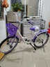 BOMEILUN儿童自行车6-8-10-15岁女孩公主款单车学生车男孩脚踏车中童车 白紫色（普通后座+礼包） 22寸（适合身高135-160cm） 实拍图