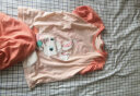 猫人儿童睡衣纯棉女童短袖套装夏季薄款中大童家居服 桔色兔子 160 实拍图