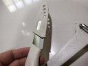 拜格 水果刀家用便携随身宿舍用瓜果刀瓜刨削皮器宝宝辅食不锈钢刀具 米色水果刀2件套 实拍图