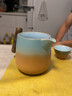 叁旬 山峦旅行茶具便携式功夫茶具日式泡茶壶陶瓷一壶四杯户外快客杯 实拍图