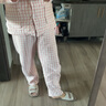 美标长袖纯棉睡衣女春秋三层棉纱简约格子外穿全棉家居服软棉棉套装冬 浅粉红【三层加厚棉纱】 XL （170/92A） 实拍图