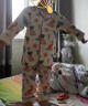 齐齐熊（ciciibear）男童家居服套装儿童睡衣春秋款两件套宝宝纯棉衣服2023新款 米杏色 110cm 晒单实拍图
