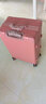 袋鼠 行李箱女高颜值子母行李箱化妆箱大容量行李箱女学生韩版拉杆箱 时尚铝框款【玫瑰金】 28【贴纸+可坐人】 实拍图