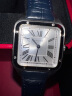 卡地亚（Cartier）【520礼物】手表 山度士系列罗马刻度石英机芯男女腕表 38*27.5mm蓝带女款WSSA0023 晒单实拍图