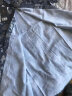 袋鼠短袖衬衫男夏季新款青年男士商务休闲方领修身潮流韩版印花上衣 蓝色 2XL 晒单实拍图