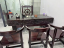 冠私（Guansi）老船木实木茶桌新中式家用茶桌椅组合办公室茶桌茶台烧水壶一体桌 1.8米龙骨单桌【可选棋盘款】 实拍图