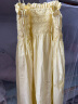 H&M夏季新款女装连衣裙褶皱上身可拆卸吊带抹胸连衣裙0985777 浅黄色 170/116A 晒单实拍图