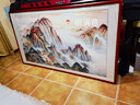 迅典国画山水画鸿运当头挂画客厅装饰画办公室字画风水画沙发背景墙画 C款【泰山日出】 实木带框205*115CM(有机玻璃） 实拍图