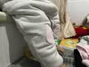 欢喜小熊宝宝棉服套装婴儿秋冬加厚夹棉外出保暖棉衣棉袄两件套婴幼儿衣服 粉色 80 (建议10-18个月身高73-80cm) 实拍图