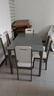 初屋岩板餐桌椅组合 意式轻奢中小户型简约方餐桌吃饭桌子餐厅家具 灰白框架 实木椅【阿玛尼灰】 1.2m  /1.3m一桌6椅【尺寸备注】 实拍图