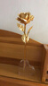 韩猫 24k金箔玫瑰花过新年春节礼物结婚纪念日浪漫520情人节生日礼物送妈妈长辈女友老婆女生朋友创意 24K金箔玫瑰【高档包装 赠送心形底座】 实拍图
