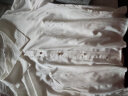 欧莎（OSA）【丝滑般光泽凉爽】短袖雪纺衬衫女士上衣设计感小众衬衣夏季新款 白色 XL 实拍图