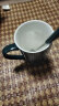 拜格（BAYCO）带盖马克杯 陶瓷咖啡杯子喝水杯 带勺子大容量牛奶杯 墨绿 BX6805 晒单实拍图