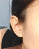 AGATHA/瑷嘉莎 法兰西小狗锆石银耳钉女 520情人节生日礼物送女友耳饰 银色 晒单实拍图