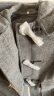 无印良品（MUJI）女式 羊毛混 牛角扣大衣 长款外套 毛呢大衣秋冬 炭灰色2A M  实拍图