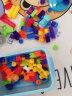 艾福儿儿童塑料积木桌拼图拼装拼插玩具大颗粒大号宝宝智力 经典色205颗【贴纸+1火车头】 实拍图