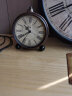 迪高闹钟床头静音台式时钟表复古欧式台钟客厅座钟摆件学生桌面摆放式  古铜色 实拍图