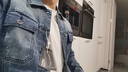 Prato Lee男士牛仔外套男潮流牛仔夹克男牛仔服男青年牛仔上衣男春秋款复古 蓝色 M 实拍图