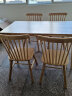 爱必居实木餐桌小户型家用餐厅桌椅组合原木色 140*80单桌+4把温莎椅 实拍图