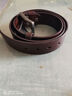 牛当家不带头皮带男打洞腰带真皮头层牛皮纯皮无头打孔裤带 3.7CM宽款椭圆孔针扣深咖1013 115cm 腰围2尺7-2尺8 实拍图