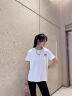 南极人冰丝t恤女夏季凉感透气短袖汗衫中学生户外郊游散步速干排汗半袖 白色(凌乱爱心胸标) M(体重100-115斤左右) 晒单实拍图