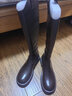 天美意靴子女商场同款时装靴休闲女高筒靴女鞋 啡色 39 实拍图
