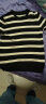 罗蒙（ROMON）轻奢休闲潮流轻薄针织衫体恤个性嵌线撞色条纹修身短袖t恤男夏季 黑色（黑/杏） 2XL ( 145-154斤 ) 晒单实拍图