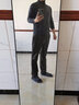 恒源祥100%羊毛衫男冬季高领毛衣中青年男士针织衫 深灰 180/96A  实拍图