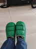 华美健步防水踩屎感按摩居家情侣棉拖鞋轻简保暖舒适秋冬季室内加绒软底棉鞋女款HM2380A绿色36-37码 实拍图