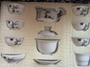 祥业梅兰竹菊功夫茶具套装三才碗盖碗 四君子盖碗泡茶杯泡茶碗盖杯敬 兰茶具套装9件套 实拍图