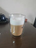 Deleisure咖啡机配件 双层中空保温隔热玻璃杯卡布基诺咖啡杯1只装（220ml*1） 实拍图
