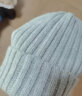 无印良品 MUJI 羊毛混纺罗纹帽 DBC11A0A 深咖啡色 55-59cm 实拍图