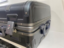 七匹狼行李箱小型20英寸登机箱品牌拉杆箱铝框结实万向轮密码旅行箱商务 黑色 20英寸 （标准登机箱） 实拍图