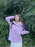 西域骆驼（VANCAMEL）三合一防风冲锋衣款男女夹克加厚保暖可拆卸登山服滑雪服运动外套 KY09S木槿紫/深蓝-女 M 实拍图