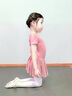 艾舞戈儿童舞蹈服夏季练功女童跳舞衣幼儿园宝宝连体芭蕾舞裙中国舞服装 酱粉色-短袖 120 码 高105-110cm重30-38斤 实拍图