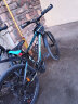 EG7山地自行车成人学生变速越野单车双减震赛车26寸青少年男女 顶配-钢架黑蓝色【辐条轮】 24寸24速 实拍图