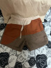 淳度睡衣女两件套夏季短袖短裤拼接撞色家居服套装休闲可外出 嫩桃色/红棕色 XL 晒单实拍图