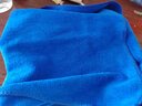 爱车安全之家洗车大毛巾吸水加厚细纤维干发抹布擦玻璃擦车巾汽车用汽车用品 (30cm*30cm)蓝色 约14g/条 实拍图