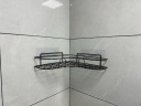 秉优 浴室三角置物架2个装 免打孔免钉墙上壁挂架子厨房铁艺储物篮 晒单实拍图