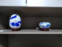 焕迪松 景德镇陶瓷器 手绘荷花青花釉里红花瓶 现代时尚工艺品 家居摆设 晒单实拍图