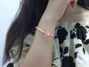 倾爱925银生日五彩绳手链手工编织好运手绳送闺蜜女友生日礼物 好运五彩手链女款 实拍图
