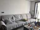 太美鑫水洗全棉亲肤沙发垫四季通用防滑布艺简约现代纯棉坐垫子套罩盖布 A-花好月圆-灰色(防滑) 定做不退换 实拍图