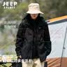 JEEP SPIRIT夹克外套女三合一户外抓绒防风登山服保暖防寒风衣女 黑色2XL 实拍图