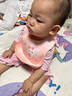 新安代 婴儿围兜 宝宝围嘴儿童小孩吃饭兜防水立体口水卡通罩衣可调节 【3D立体加大款】小兔子 实拍图