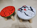百目源 小凳子家用实木圆矮凳可爱童沙发凳宝宝时尚卡通创意小板凳 四腿：西瓜 实拍图