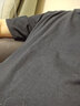 棉致t恤男纯棉舒适短袖两件套纯色百搭潮流情侣上衣 黑+黑 2XL 实拍图
